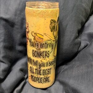 Glittered Yellow Quote Tumbler - Bonkers Design